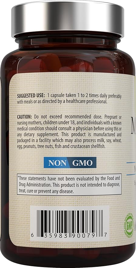 Nature's Potent Magnesium Supplements 500mg | 60 Veggie