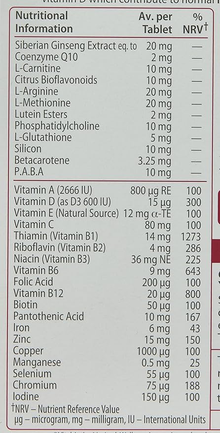Wellman Vitabiotics 50+ Advanced Vitamin and 30 Tablets