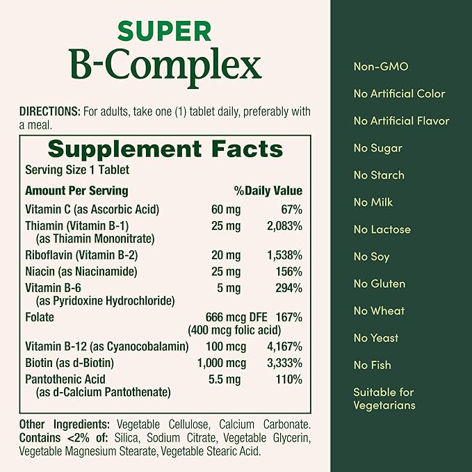 Nature's Bounty Super B Complex 150 tablets