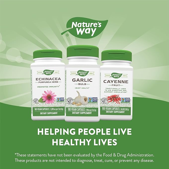 Nature's Way Garlic Bulb, Supports Heart 100 Vegan 2)