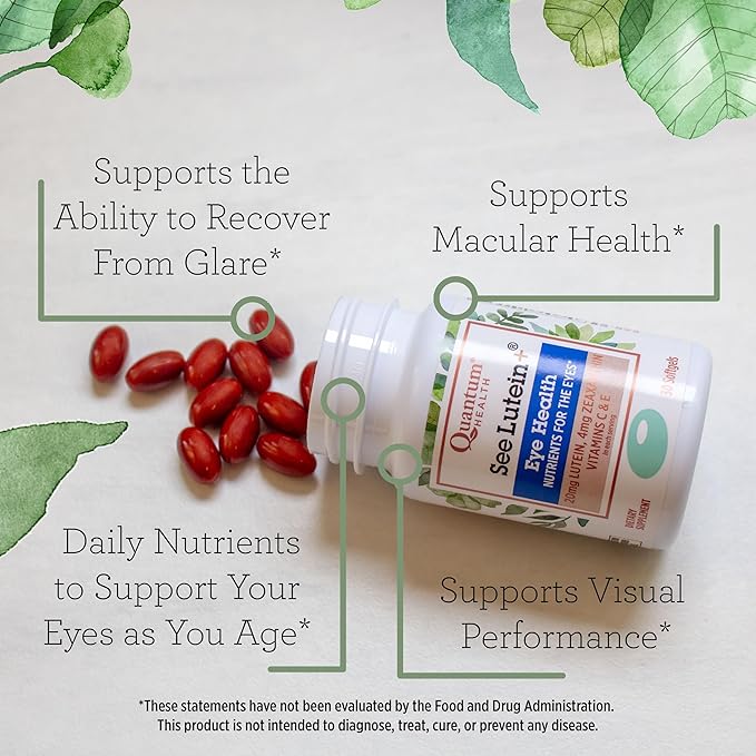 Quantum Health See Lutein+, Lutein & 30 Softgels, 30-Day Supply