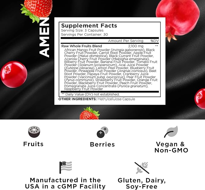 Amen Fruits, Daily Fruits Vitamins Supplements, 90 ct