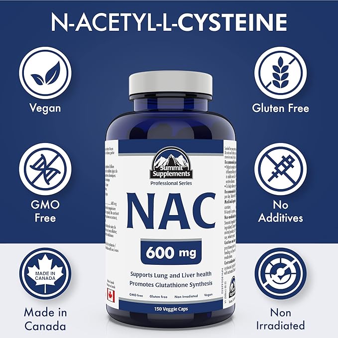 Summit Supplements - NAC Supplement 600mg, 150 Capsules