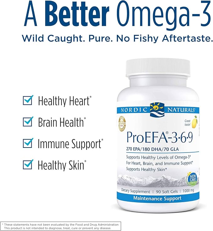 Nordic Naturals ProEFA 3-6-9, Lemon Flavor 90 Soft 565 mg Omega-3 - 45 Servings
