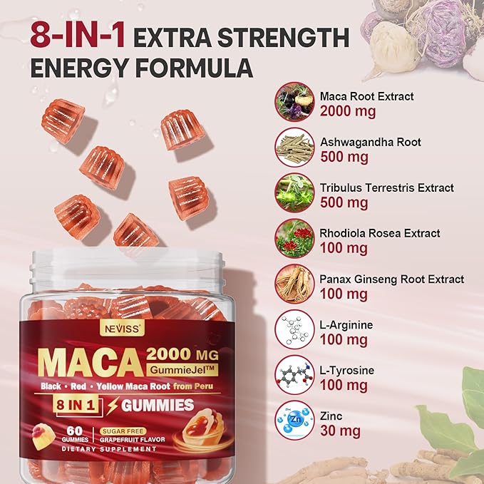 2 Pack Sugar Free Maca Root 2000mg with