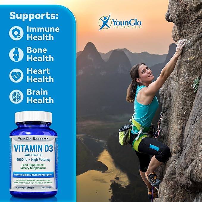 Vitamin D3 4000 IU Dietary Supplement 360 Softgels