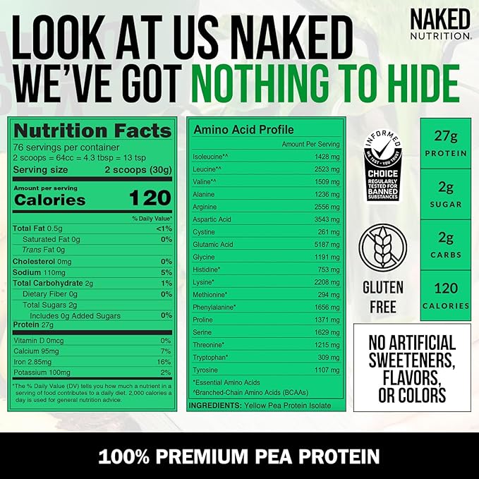 NAKED Pea - 5LB 100% Pea 76 Servings
