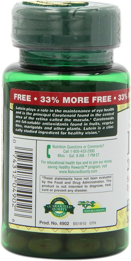 Nature's Bounty Lutein 20 mg 40 2)