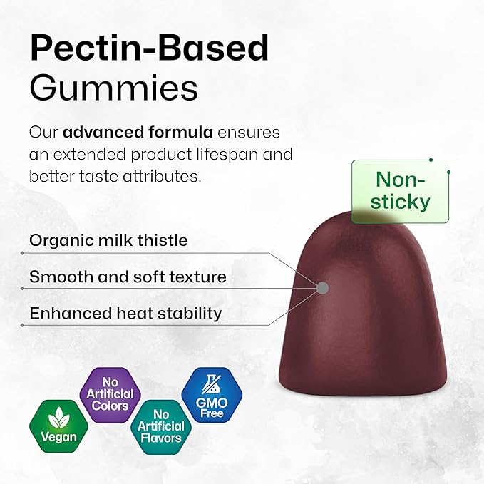Milk Thistle Gummies 4:1 Extract 1500 mg 60 Vegan