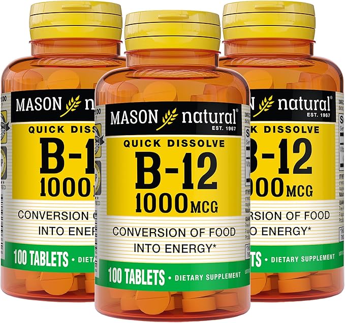 MASON NATURAL Vitamin B12 1000 mcg 100 Tablets 3)