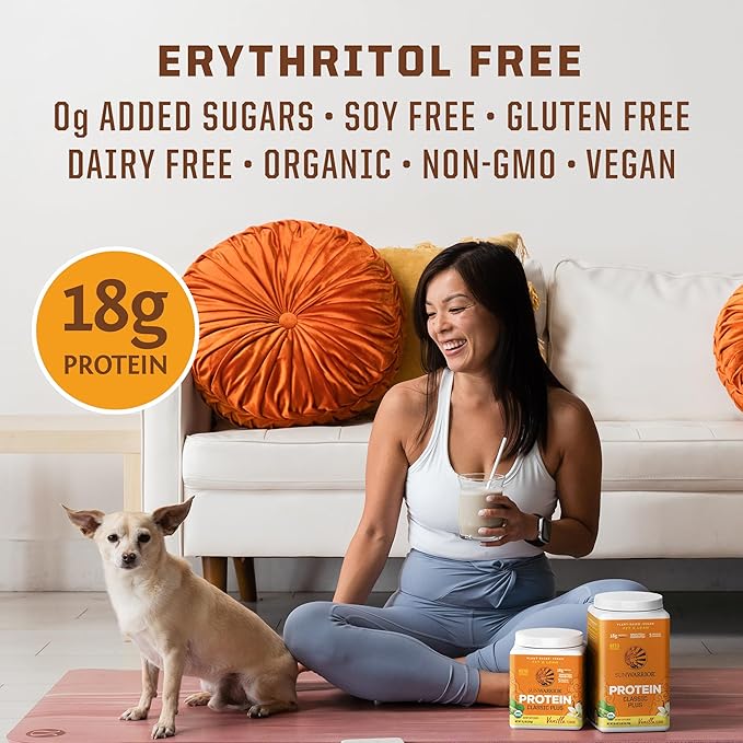 Sunwarrior Vegan Organic Protein Powder Plant-based 5 Superfood 30 Servings