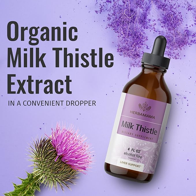HERBAMAMA Milk Thistle Liquid Drops 4 fl