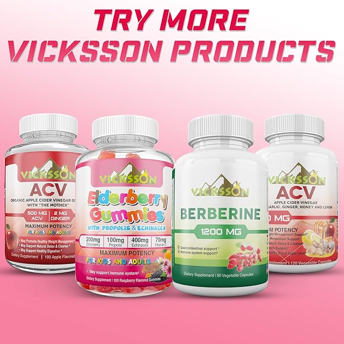 Vicksson Apple Cider Vinegar Pills 1700 mg of ACV with Garlic, Ginger, Lemon & Honey for Weight, Detox, Cleanse, Appetite, Bloating, Metabolism & Immune Support | 120 Capsules