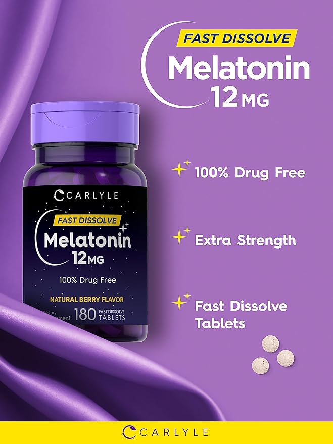 Carlyle Melatonin 12 mg Fast Dissolve 180 Tablets