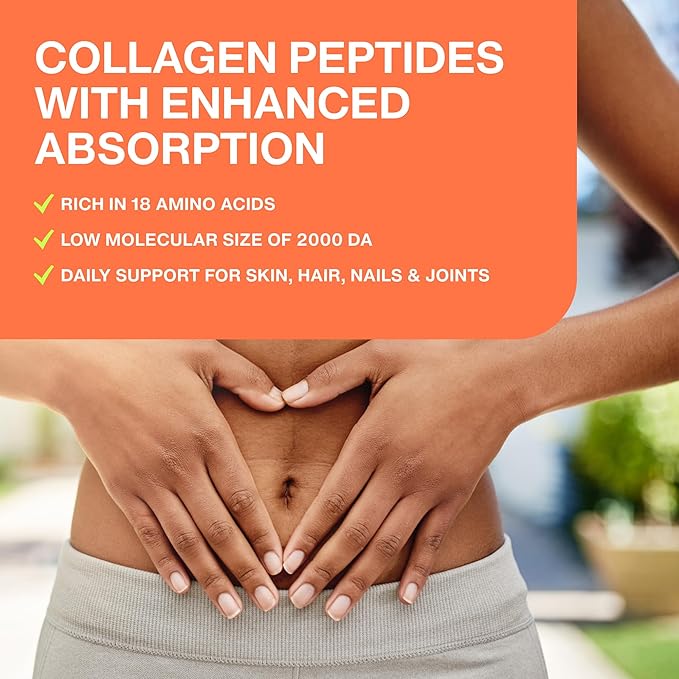 Hydrolyzed Collagen Peptides Protein Supplement 28 Servings, 9.88 oz,