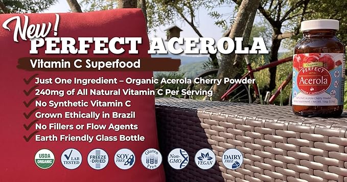Perfect Supplements – Perfect Acerola Powder 156 Grams 100% Pure
