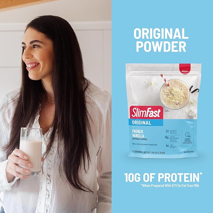 SlimFast Meal Replacement Powder, Original French 10g of 52 Servings