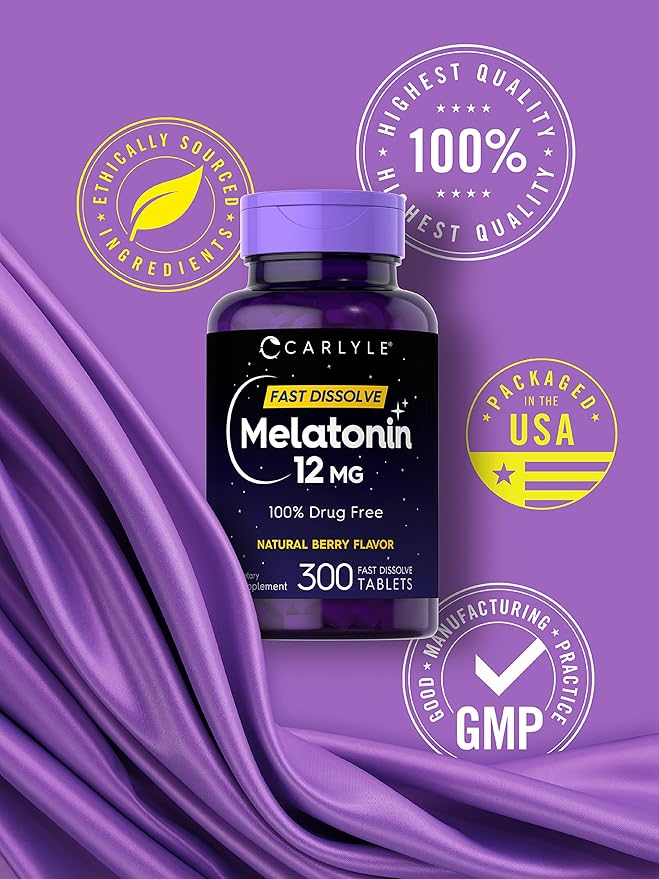 Carlyle Melatonin 12 mg Fast Dissolve 300 Tablets