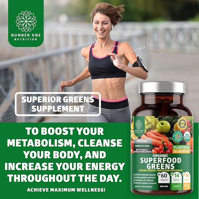 N1N Premium Organic Superfood Greens [28 60 Ct