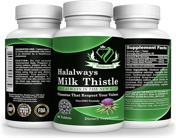 Halalways Milk Thistle Certified Halal Supplement