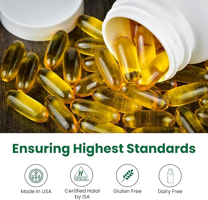 Zaytun Halal Fish Oil 1200mg Omega 3, Premium 4 Months