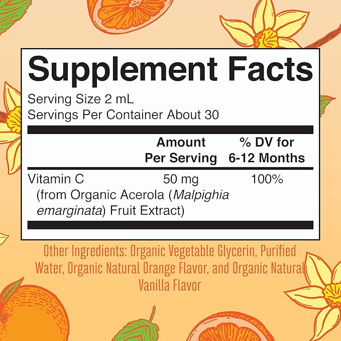 MaryRuth Organics Infant Vitamin C Drops, 6-12 Months, 30 Servings