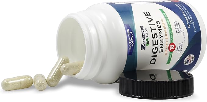 Digestive Enzymes - with Amylase, Bromelain, 14 Other 90 Capsules