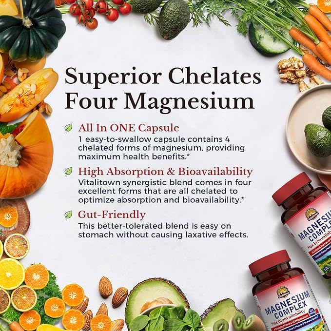 Vitalitown Magnesium Complex, 240 Capsules, Magnesium