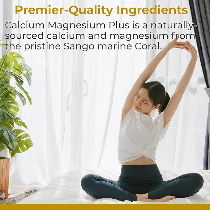 Premier Research Labs Calcium Magnesium Plus - Calcium Magnesium Supplement, Calcium Supplement for Bone Health, with Mushroom Complex - Reishi & Lions Mane - 90 Vegetarian Capsules