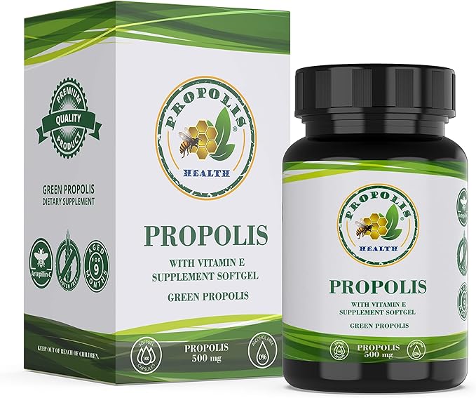 Propolis Health Propolis Capsules 1000mg-Daily 2 Capsules 50 Days (100 Capsules)