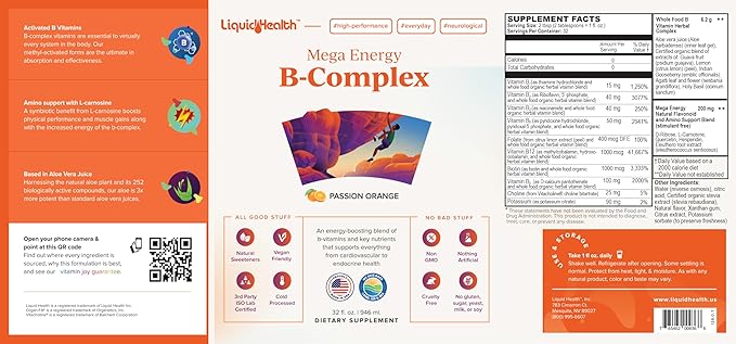 LIQUIDHEALTH 32 Oz B Complex Liquid 3 Pack