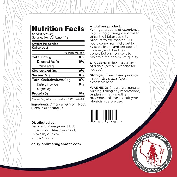Dairyland American Ginseng Slices 16 oz