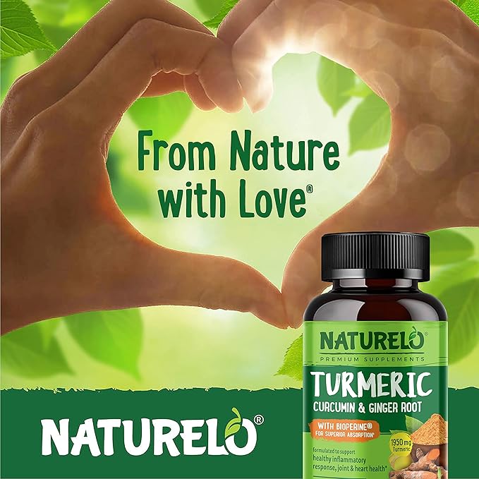 NATURELO Turmeric Curcumin with BioPerine 120 Vegan (2 Pack)