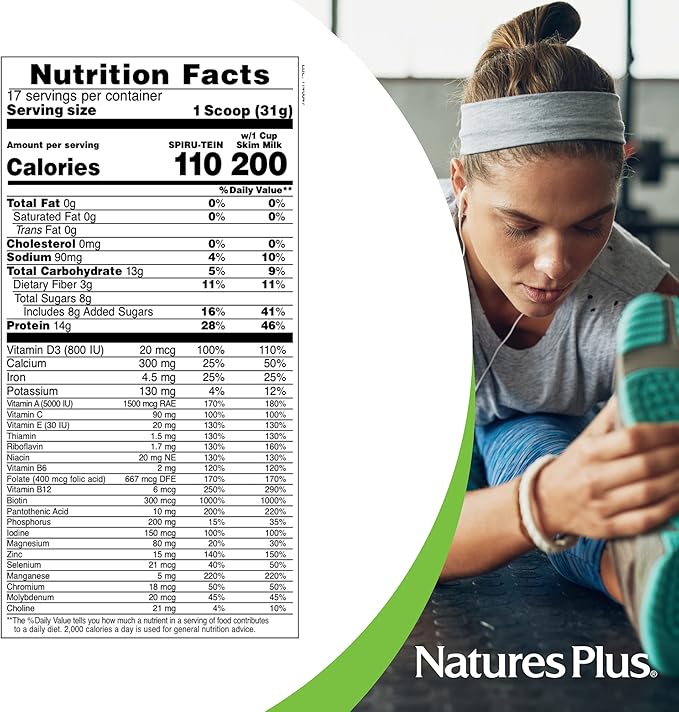 Natures Plus SPIRU-TEIN 1.2 lbs, 17 Servings