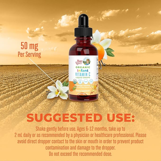 MaryRuth Organics Infant Vitamin C Drops, 6-12 Months, 30 Servings