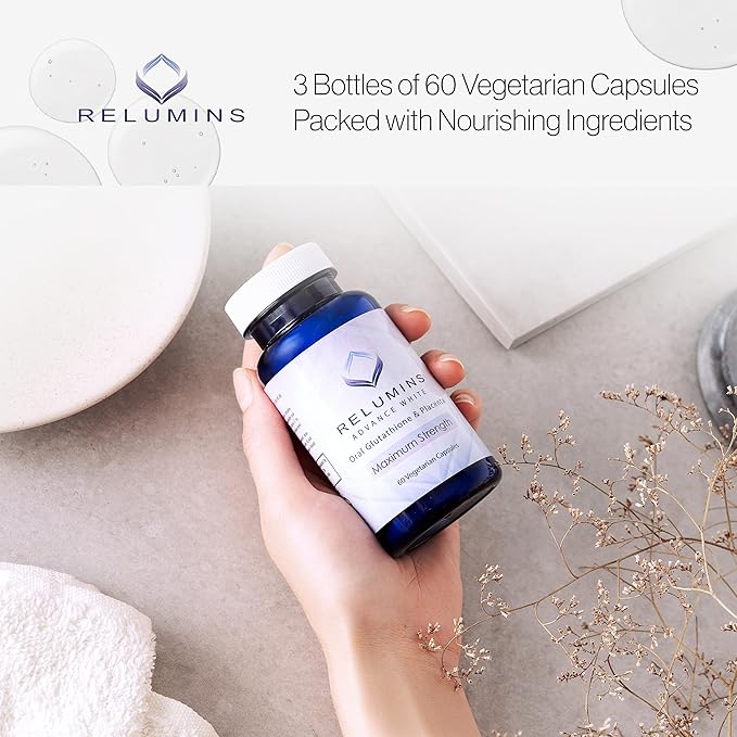 Relumins Advanced White Oral Glutathione Brightening 60 Capsules 3 Bottles