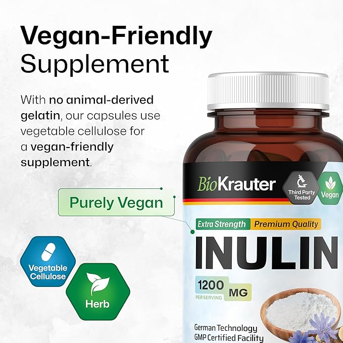 Inulin Powder Capsules 1200mg Chicory 100 Vegan