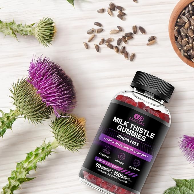 Milk Thistle Gummies 1000mg Extract, (90ct)