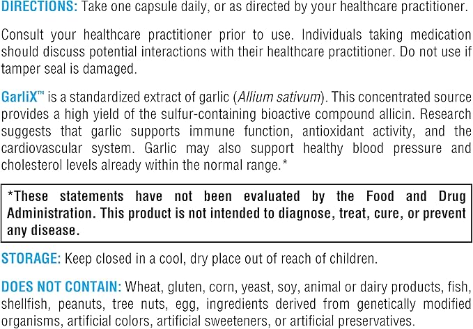 XYMOGEN GarliX - Ultra-Concentrated Garlic Supplement (90 Capsules)