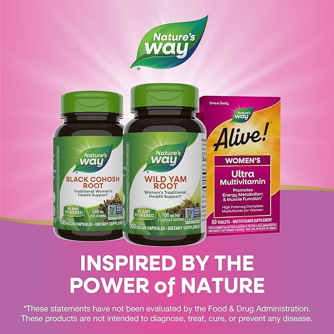 Nature's Way Wild Yam Root, Traditional 850 mg 100 Vegan