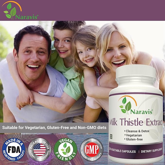 Milk Thistle Extract 4:1 Extract 2000mg - 120 Capsules