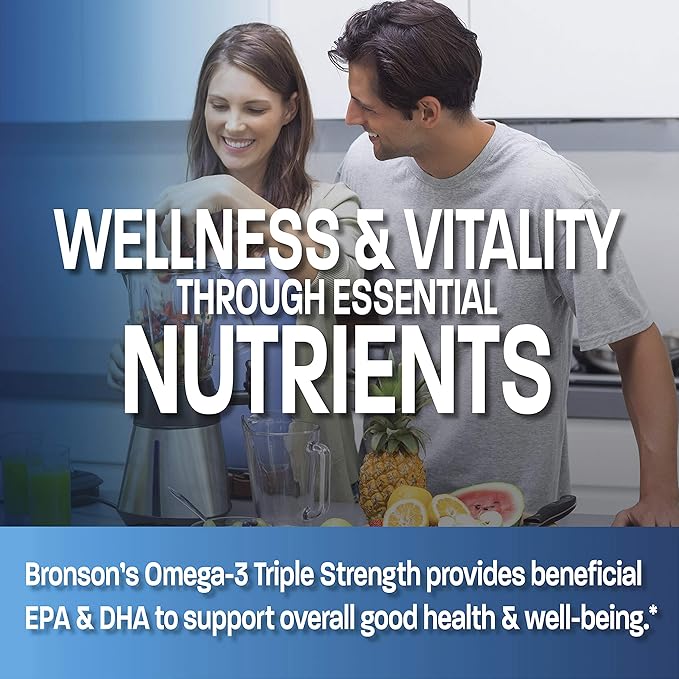 Bronson Omega 3 Fish Oil Triple 2720 mg, 1250 mg 488 mg, 360 Softgels