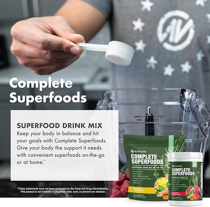 Complete Superfoods, Complete Spectrum Multivitamin, Greens and Reds Blend, Enzymes, Probiotics (Pineapple Strawberry, 30 Stick Packs)