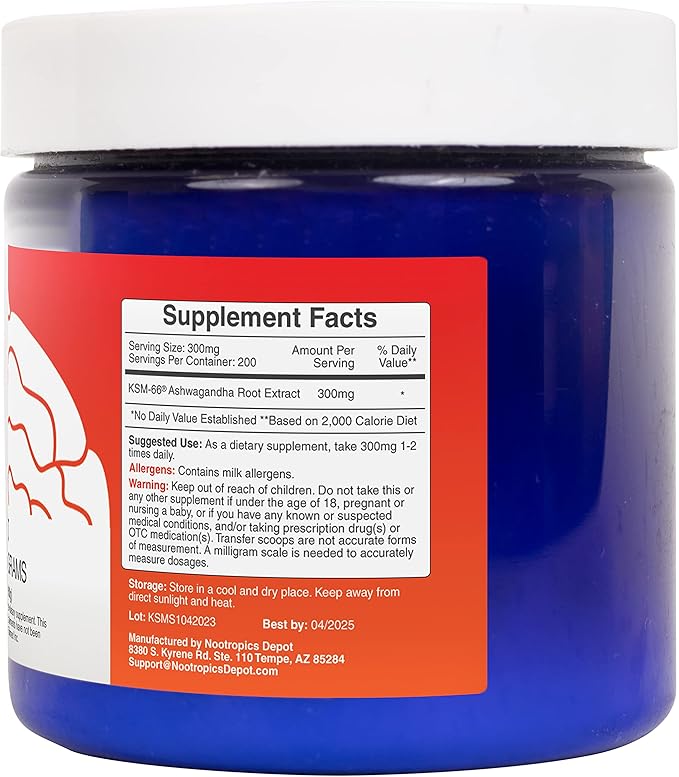 Nootropics Depot KSM-66 Ashwagandha Powder 60 Grams
