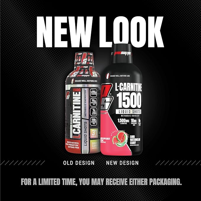 PROSUPPS L-Carnitine Stimulant Free Liquid Shots for Men & Women - Workout Drink for Performance & Muscle Recovery - Clean Energy, No Sugar, No Carbs (31 Servings, 1500 Watermelon)