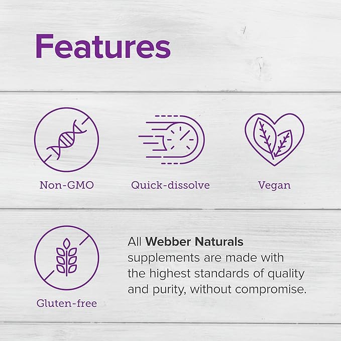 Webber Naturals Vitamin B12 10,000 mcg 40 Count,