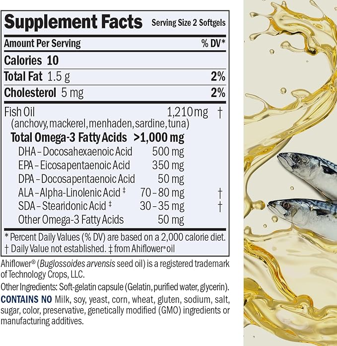 ANDREW LESSMAN Maximum Essential Omega-3 Unflavored, 30 Softgels Omega-3 Fish 1200 mg 3 Supplement