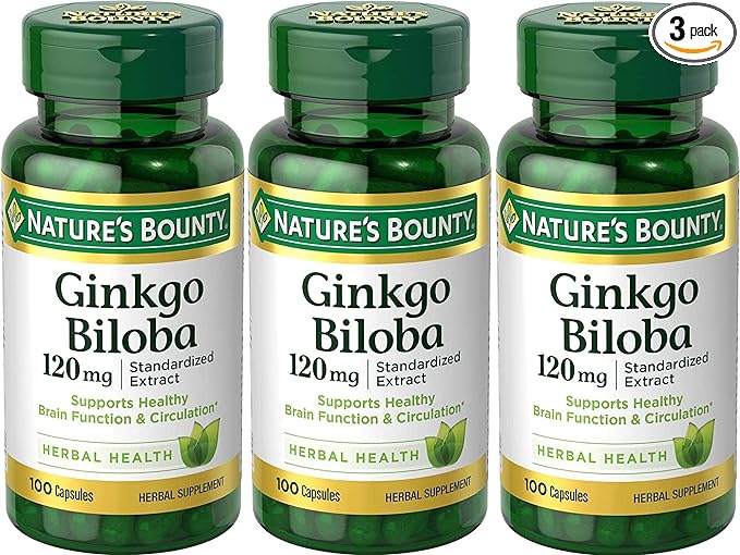 Nature's Bounty Ginkgo Biloba 120 mg 100 ea 3)