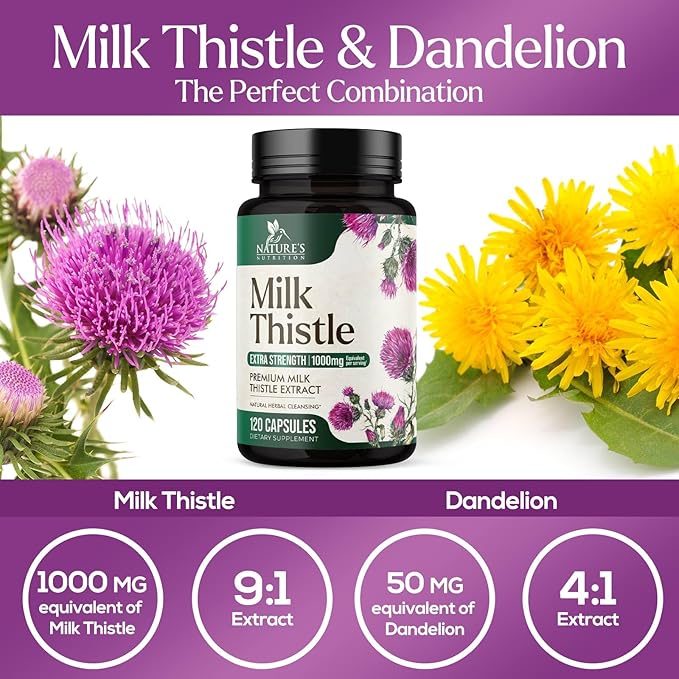 Nature's Milk Thistle 1000mg 120 Capsules