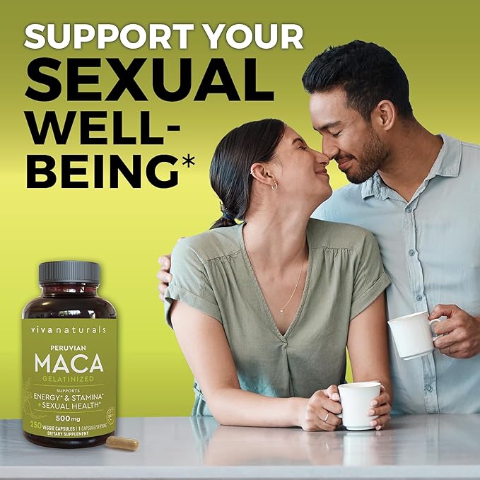 Peruvian Maca Root Supplement for Women 500mg - 250 Yellow